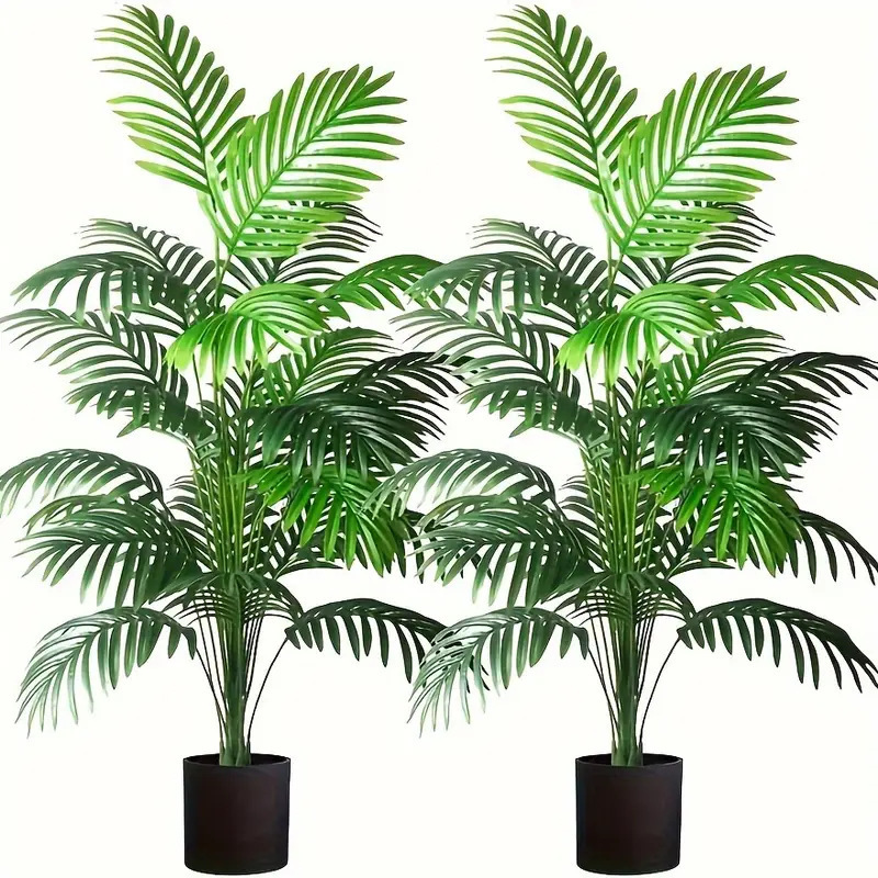 Ficus Lyrata Tree - 24 Yapraklı Areka Palmiyesi Yapay Bitki