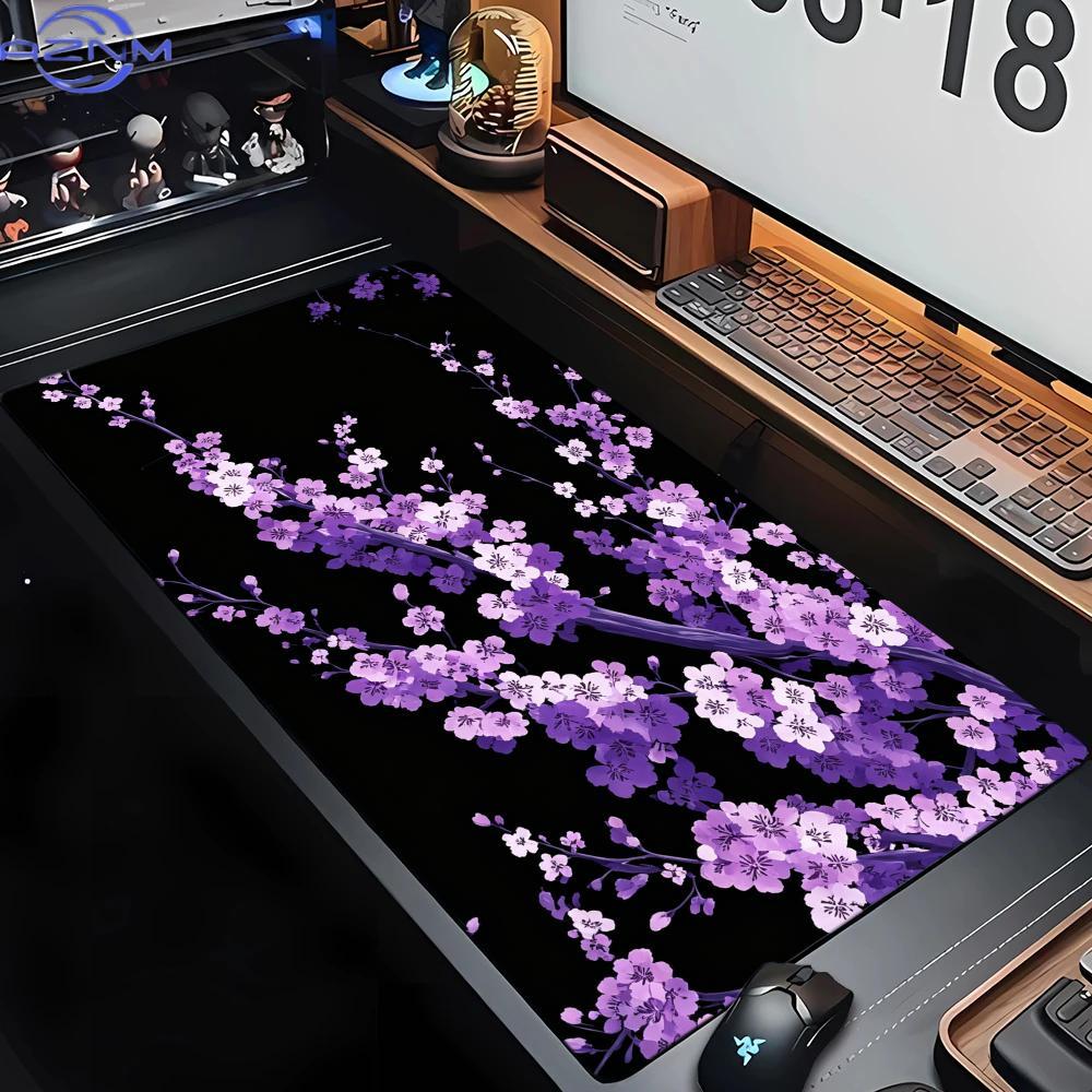 Tradescantia Purple - Mor Kiraz Çiçeği Desenli Mouse Pad